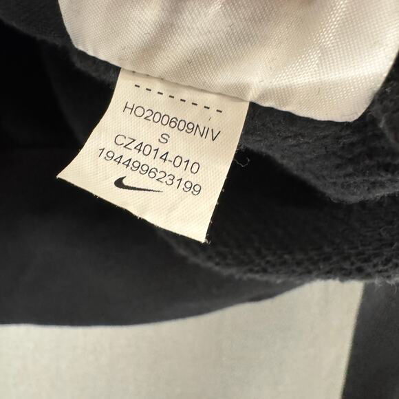 Nike Air Hoodie Womens Small Black Pullover Logo Stripe Detail Jacket - Picture 6 of 7